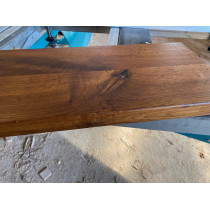 Eiche gedämpft, ähnlich Nussbaum, Treppenstufe, Trittstufe, Holzstufe, Baumkante, Massivholz, 90x28x4cm